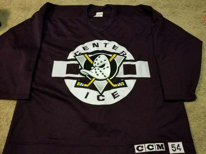 ANAHEIM MIGHTY DUCKS CCM Center Ice Player Practice Worn Used Hockey Jersey 54