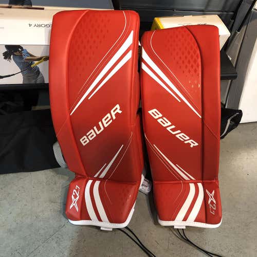 Red Senior 34" Bauer Goalie Leg Pads