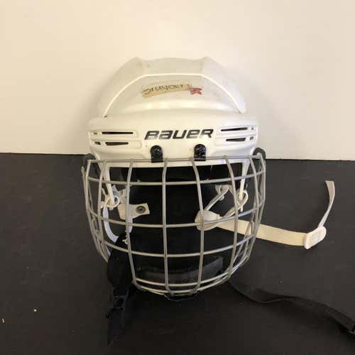 White Bauer 2100 Helmet Combo Junior