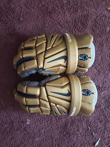 Gold Player Nike Vapor Elite Lacrosse Gloves 13"
