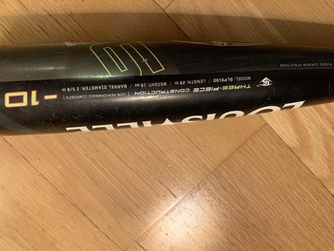 Black USSSA Certified Louisville Slugger Composite Prime 916 Bat (-10) 19 oz 29"