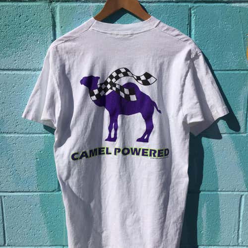 Vintage 90’s Smokin’ Joe’s Racing Sz Large Checkerboard Camel Shirt