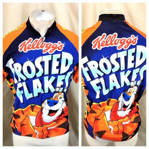 World Jerseys Kellogg's Frosted Flakes "They're Great" (Large) Retro 3/4 Zip Cycling Jersey