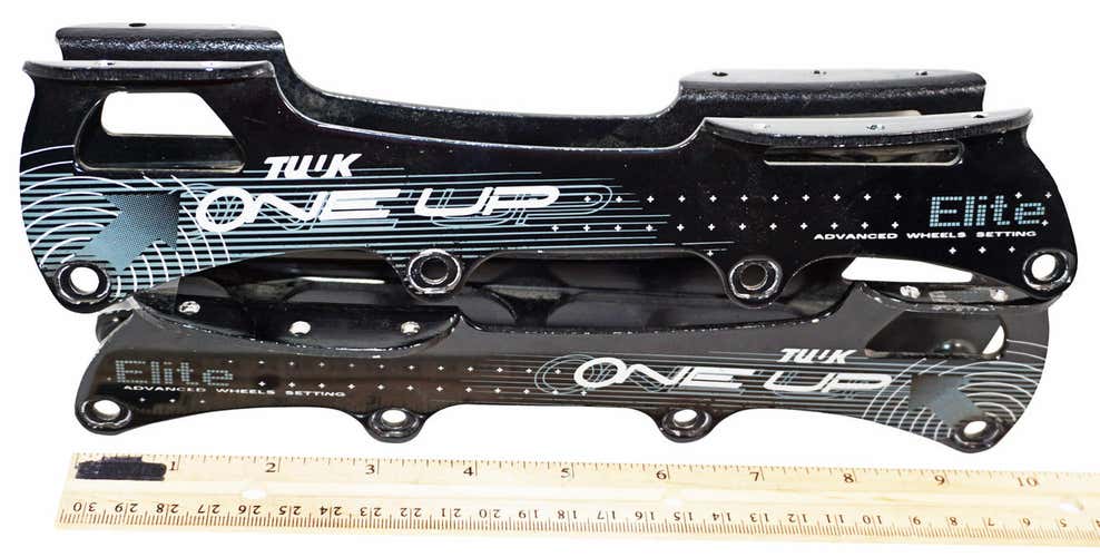 BAUER TUUK ELITE ONE UP SMALL CHASSIS BLACK FRAME FOR INLINE ROLLER HOCKEY SKATES USED