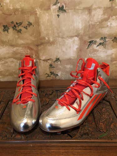 Miami Hurricanes Adidas Football Cleats