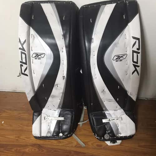 White Senior 34" 6K Goalie Leg Pads