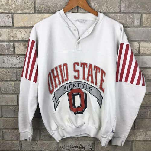 Vintage Logo 7 Ohio State Buckeyes Pullover Sweatshirt Mens Large 50/50 Vtg Rare