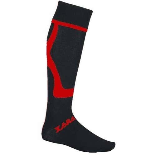 New Large Xara Socks - Black/Red - Adult
