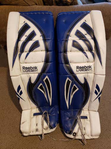 Blue Senior 34" Reebok Larceny Goalie Leg Pads