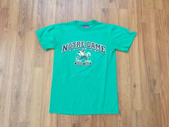 Notre Dame Fighting Irish NCAA SUPER AWESOME Green Champion Size Small T Shirt!