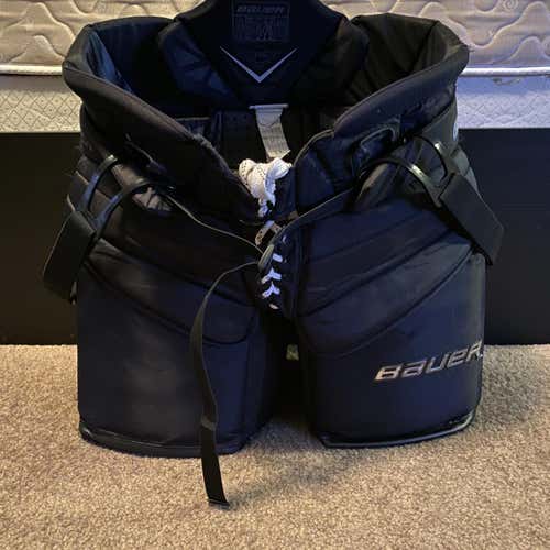 Black Senior Extra Large 1S Hockey Goalie Pants Pro Stock