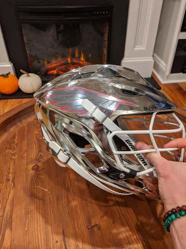 Silver New Adult Player Warrior Burn Helmet
