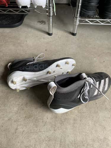 Black Adult Men's 8.5 (Women's 9.5) Molded Cleats Adidas High Top