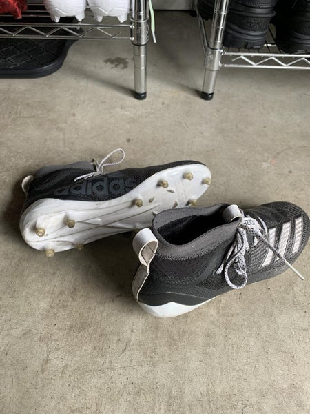 Black Adult Men's 8.5 (Women's 9.5) Molded Cleats Adidas High Top