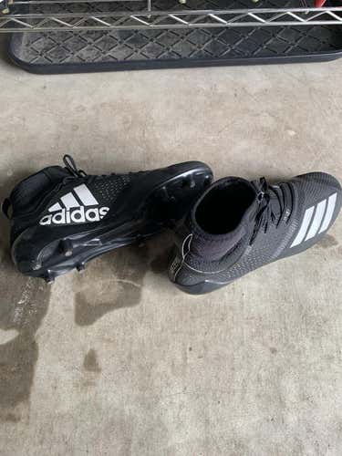 Black Adult Men's Men's 10.5 (W 11.5) Molded Cleats Adidas High Top