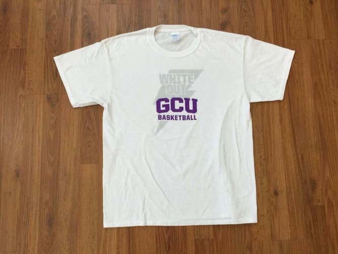GCU Lopes Grand Canyon University Antelopes BASKETBALL WHITE OUT Size L T Shirt!