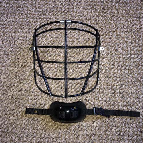 Brand New Pro Box Lacrosse Face Mask w Hard Chin Cup
