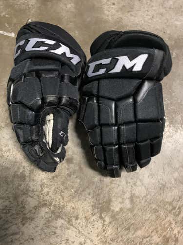 Black Senior CCM Gloves 14" Pro Stock