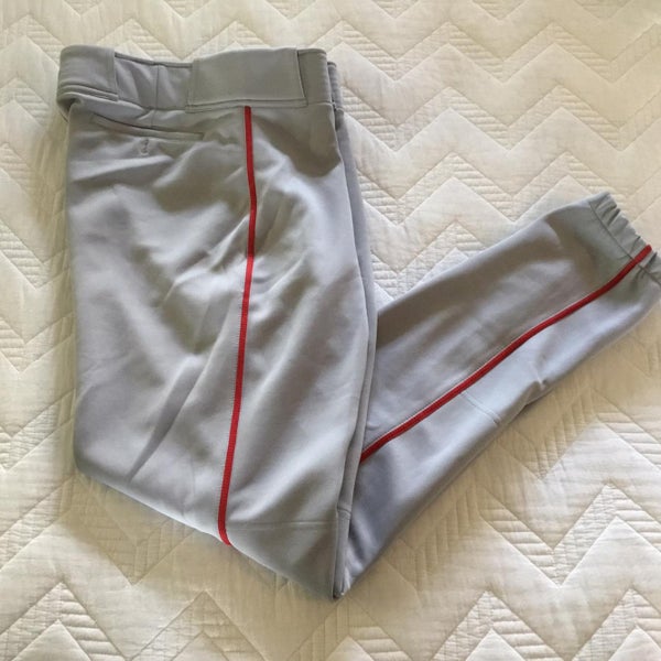 EASTON Baseball Pants NWOT Men's XL Gray/Red Piping