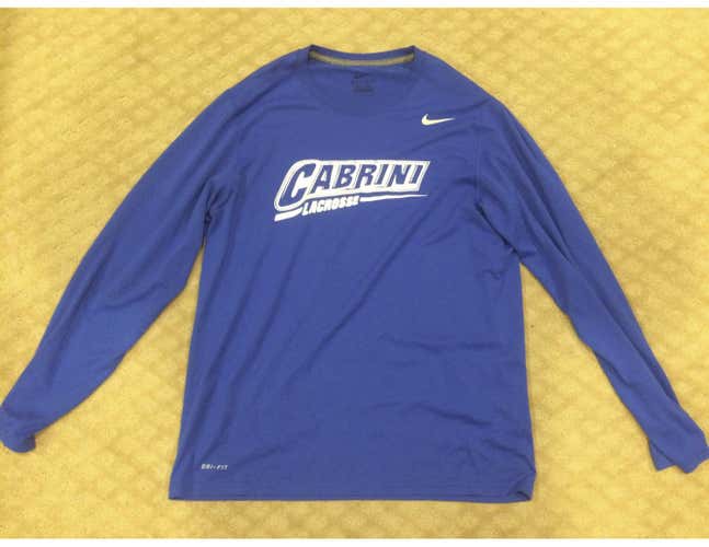 Cabrini Lacrosse Blue Nike Long Sleeve Shooting Shirt Size XL