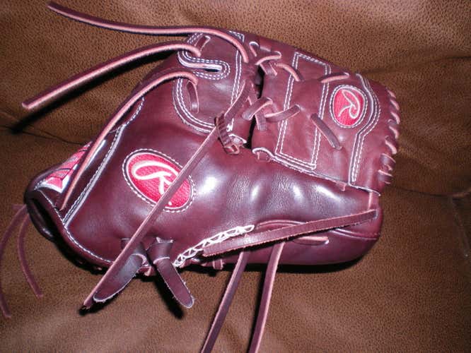 rawlings HOH custom laces/patch/and sidewelting.oxblood leather