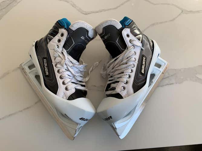 Bauer Reactor 9000 Hockey Goalie Skates EE (Extra Wide) Size 9.5