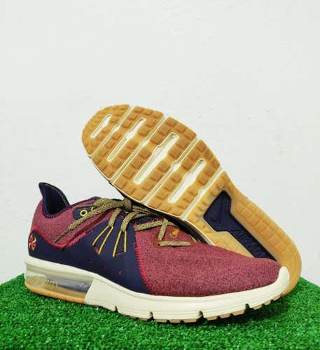 Nike Air Max Sequent 3 Premium Red Crush Running Shoes AR0253-600 Size 11.5