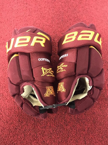University Of Minnesota Bauer 1x Pro Gloves Size 13 Pro Stock Item#MINNG2