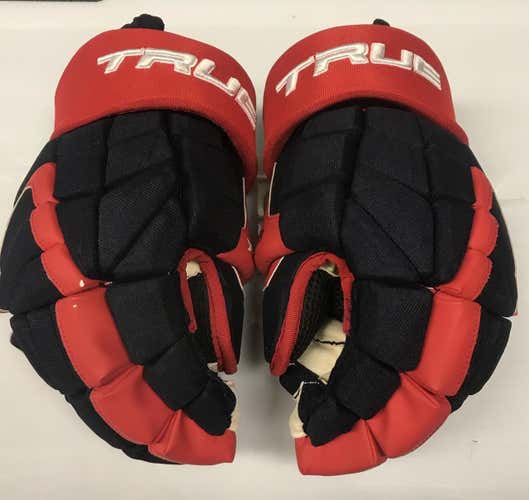 True XC9 Pro Stock Custom Hockey Gloves 14" Team USA Used (5558)