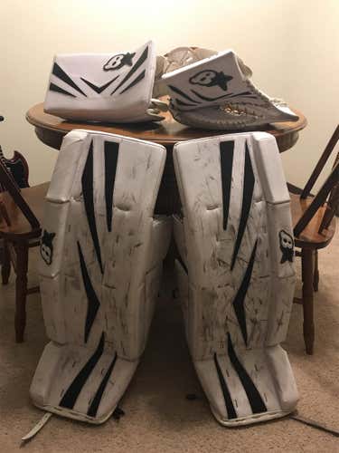 White Senior 34" Brian's Regular Netzero Goalie Full Set