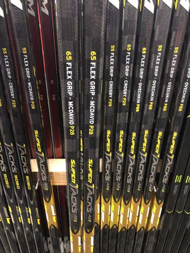 New Intermediate CCM Right Handed Super Tacks AS1 Hockey Stick. p28. 65 flex.