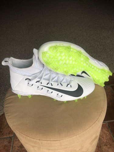 Nike Men's Alpha Huarache 6 Elite Size 11 Lacrosse Cleats 880409-107 Volt LAX