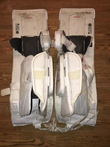 Red Senior 35" Bauer Vapor 1X Goalie Leg Pads Pro Stock