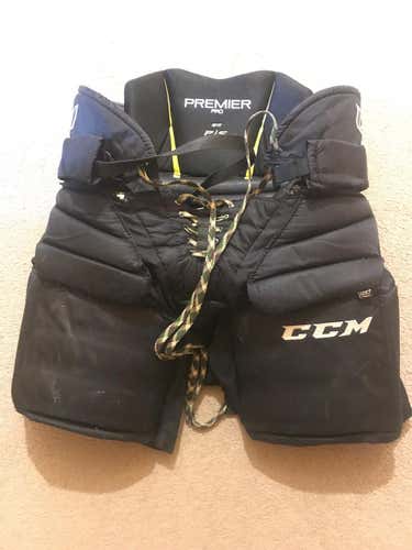 Black Senior Small Premier Pro Hockey Goalie Pants