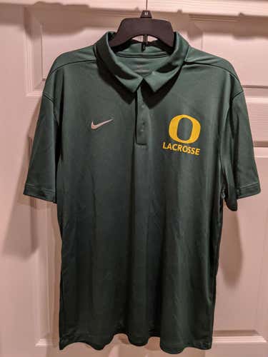 Oregon Lacrosse Green Nike Dri-Fit Polo XL