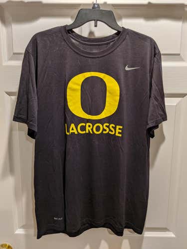 Oregon Lacrosse Black Nike Dri-Fit T-Shirt XL