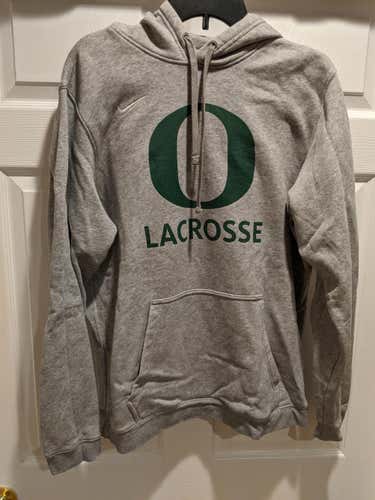 Oregon Lacrosse Gray Adult L Nike Hoodie Sweatshirt