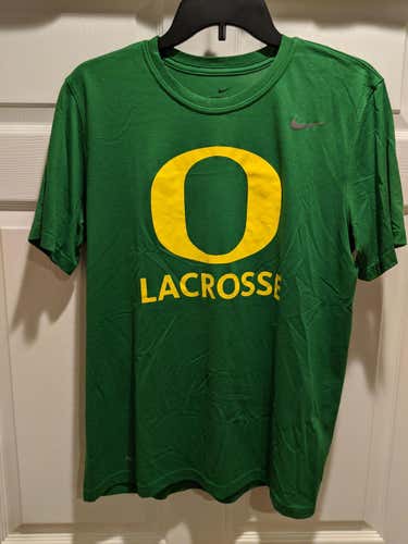 Oregon Lacrosse Nike Dri-Fit T-Shirt, Green Women's Medium