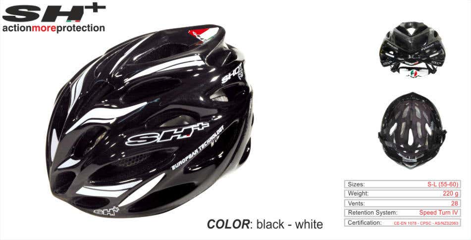 SH+ (SH Plus) Shot R1 Cycling Bicycle Helmet -Black/White(Was $184.99) Kask Giro