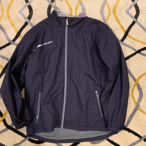Bauer Hockey Warmup Jacket Coat Windbreaker Men's XL Black (NWOT)