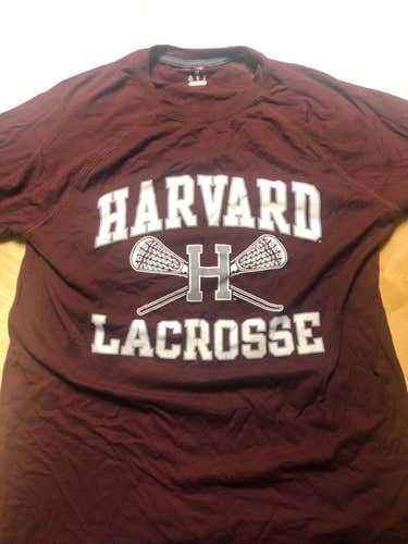 Women's Medium Harvard Lacrosse Crew-Neck Short-Sleeve Shirt