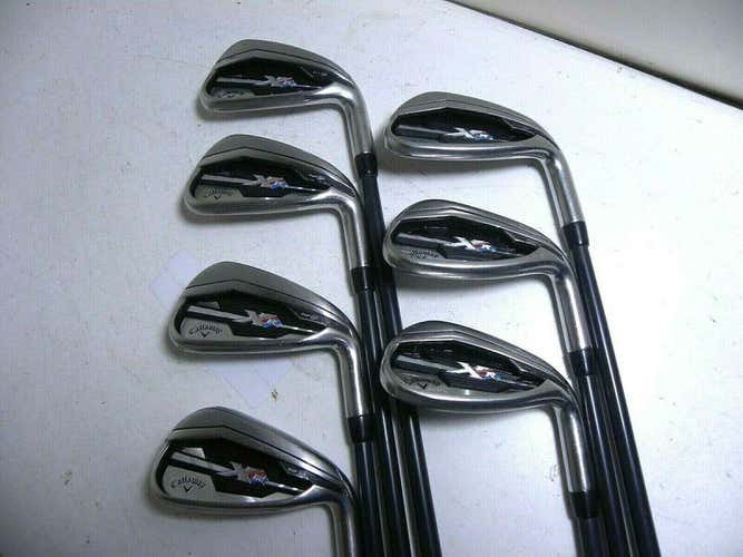Callaway XR Irons 5-AW Graphite Project X 4.5 Senior Flex RH -1/2" 2* Flat