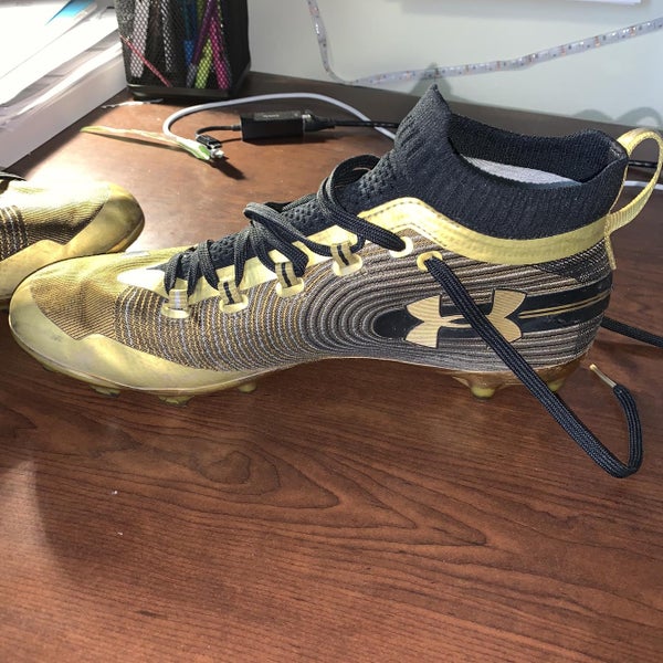 Black And Gold UA spotlight mc Cleat