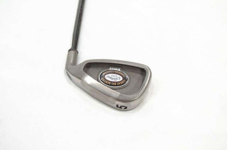 #5 IRON CALLAWAY BIG BERTHA TUNGSTEN TITANIUM RH 38.5" RCH 96 GRAPHITE FIRM