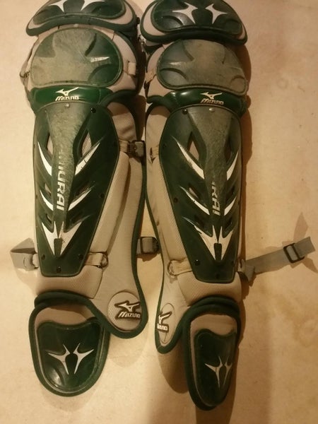 Green Intermediate Mizuno Samurai Catcher's Leg Guard