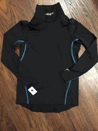 Black New JR Bauer NG Neck  Long Sleeve Crew JR SIZE S