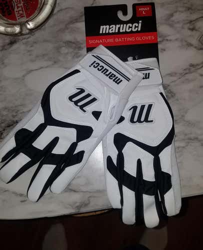 Black New Large Marucci Batting Gloves Adult Large