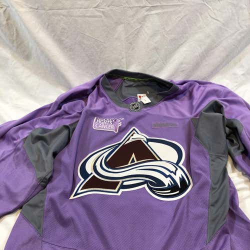 New Reebok Avalanche Breast Cancer Warm Up Jersey Goalie Cut