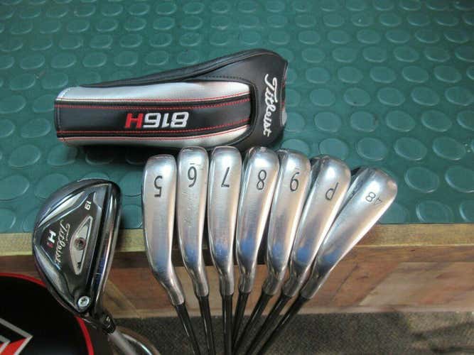 TITLEIST AP1 718 COMBO IRON SET 19* 816 H1 HYBRID 5 - GW IRONS GRAPHITE REG -1/2