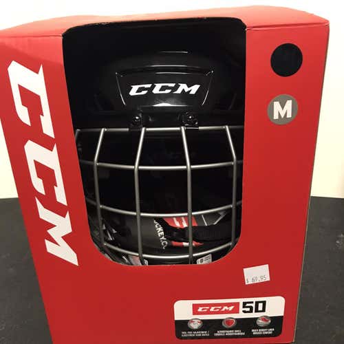 New CCM 50 Helmet Combo Black Medium